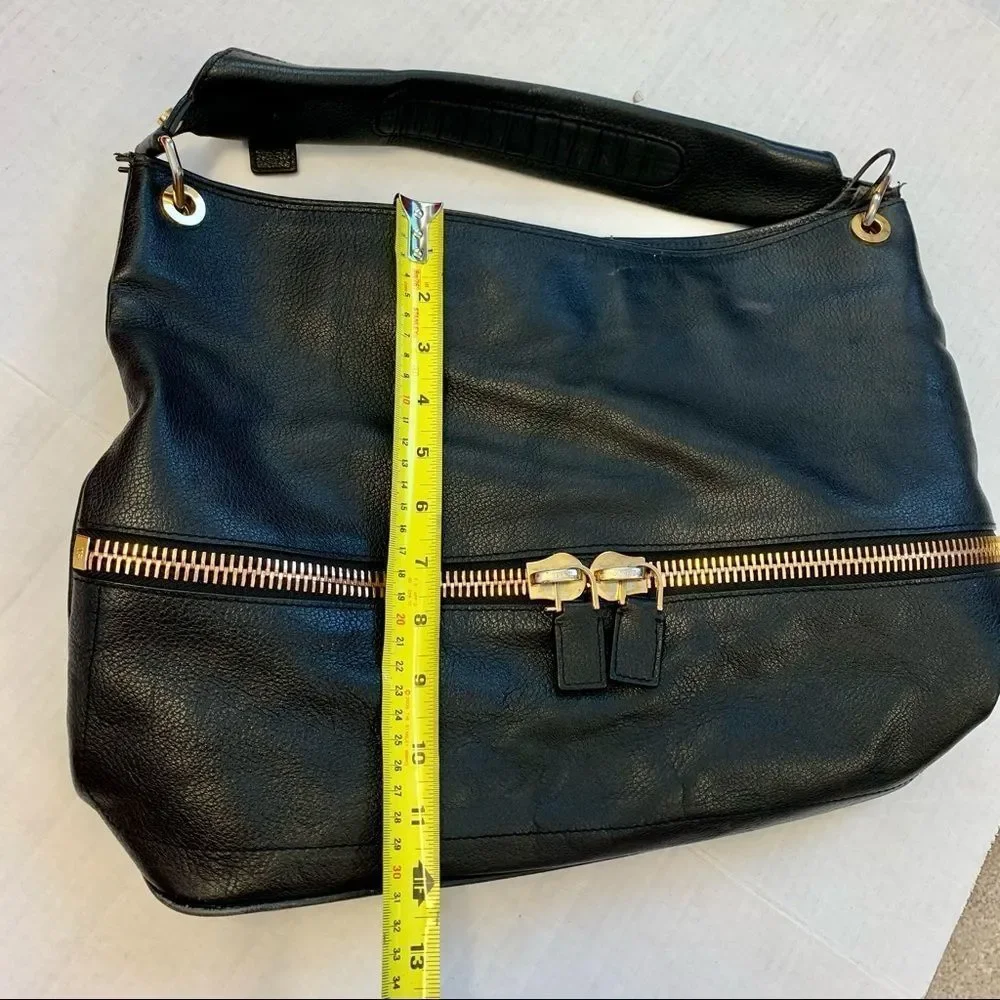 TOM Ford Nina Black Calfskin Hobo Bag